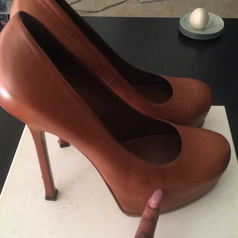 Ysl Tribtoo Pump Nappa Cognac Leather - image 3
